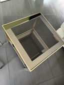 2x Belgo Chrom gold plated coffee tables