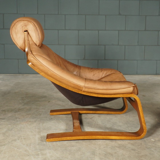 Image 1 of ‘Kroken’ Fauteuil Met Hocker – Ake Fribyter – Nelo Möbel – Jaren 70