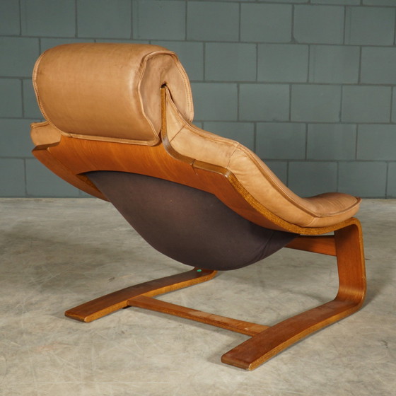 Image 1 of ‘Kroken’ Fauteuil Met Hocker – Ake Fribyter – Nelo Möbel – Jaren 70