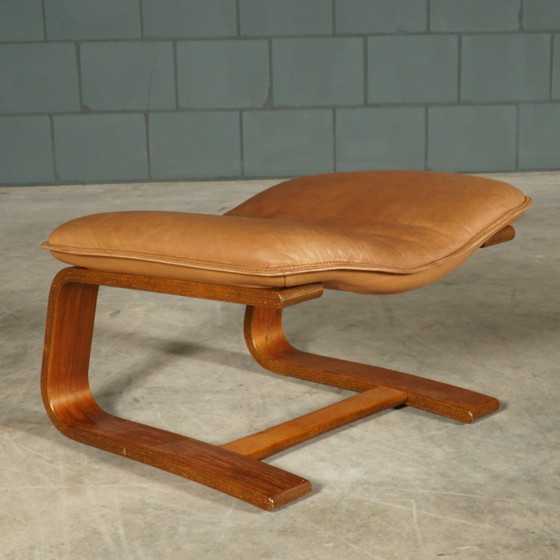 Image 1 of ‘Kroken’ Fauteuil Met Hocker – Ake Fribyter – Nelo Möbel – Jaren 70