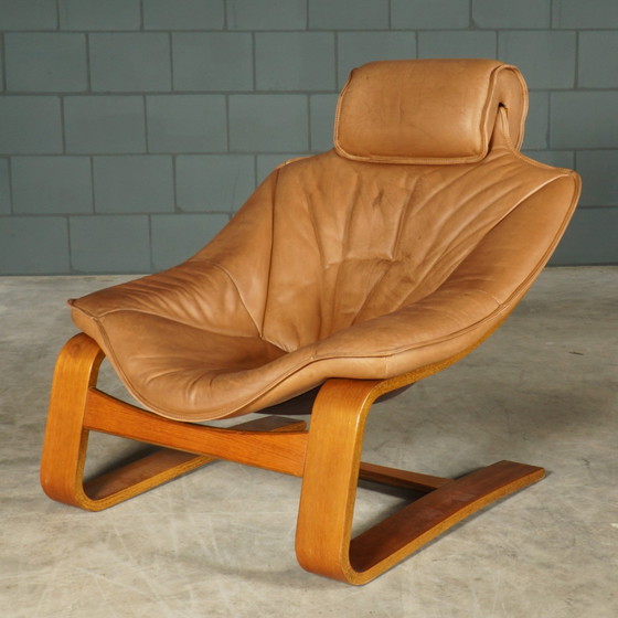 Image 1 of ‘Kroken’ Fauteuil Met Hocker – Ake Fribyter – Nelo Möbel – Jaren 70