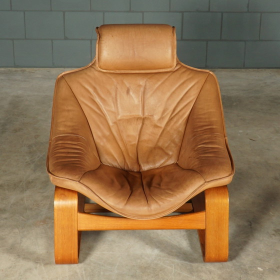 Image 1 of ‘Kroken’ Fauteuil Met Hocker – Ake Fribyter – Nelo Möbel – Jaren 70