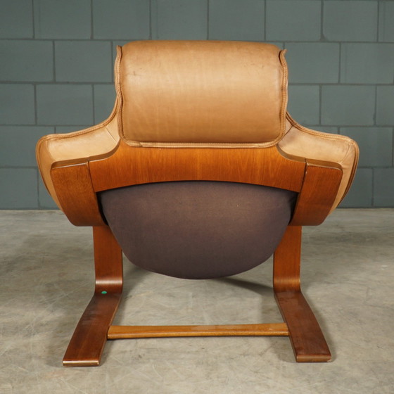 Image 1 of ‘Kroken’ Fauteuil Met Hocker – Ake Fribyter – Nelo Möbel – Jaren 70