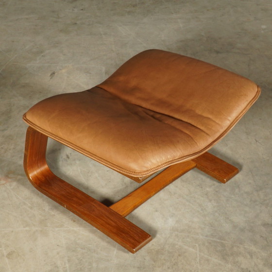 Image 1 of ‘Kroken’ Fauteuil Met Hocker – Ake Fribyter – Nelo Möbel – Jaren 70