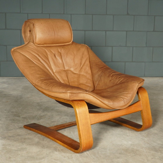 Image 1 of ‘Kroken’ Fauteuil Met Hocker – Ake Fribyter – Nelo Möbel – Jaren 70