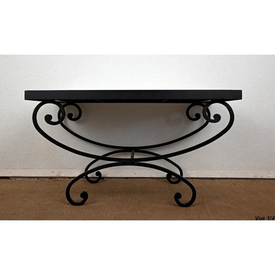 Image 1 of Vintage smeedijzeren salontafel van Isabelle Delcourt, 1960
