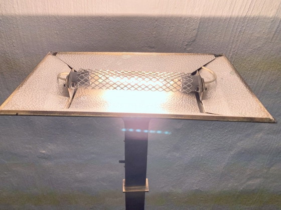 Image 1 of Italiaanse New Society vloerlamp plafondlamp van messing jaren 70