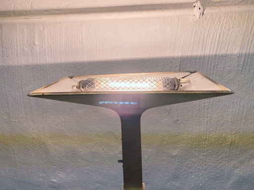 Italiaanse New Society vloerlamp plafondlamp van messing jaren 70