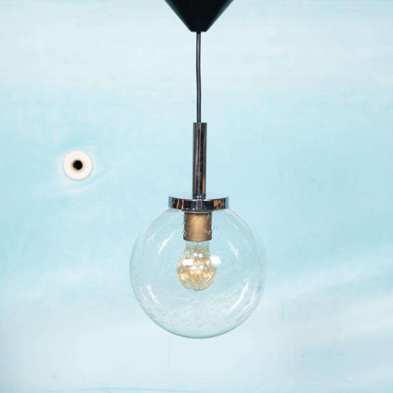 Image 1 of Space age druppelglas bollamp, vintage design globe lamp