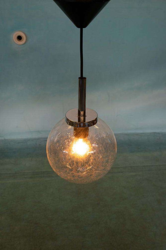 Image 1 of Space age druppelglas bollamp, vintage design globe lamp