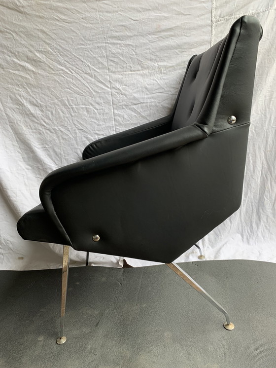 Image 1 of Paar Fauteuils Steiner Nieuw Leder 1960