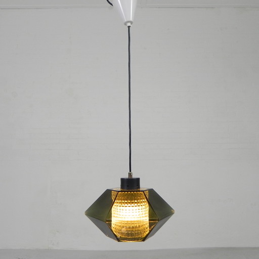 Diamond hanglamp van Carl Fagerlund voor Orrefors, jaren 60