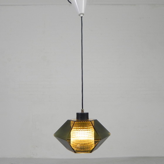 Image 1 of Diamond hanglamp van Carl Fagerlund voor Orrefors, jaren 60