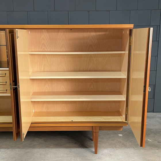 Image 1 of Vintage XL highboard – notenhout – jaren 60