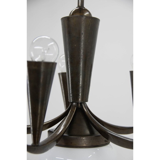 Image 1 of Vintage kubistische kroonluchter van Ias, jaren 1910