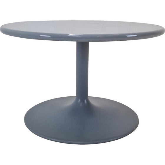 Image 1 of Vintage "Circle" ronde salontafel in wit hout en metaal door Pierre Paulin voor Artifort, 1970