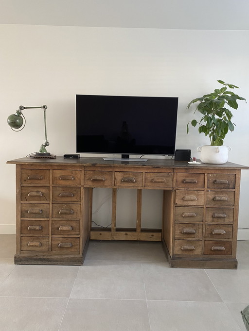 Houten Bureau Met Bureau Stoel