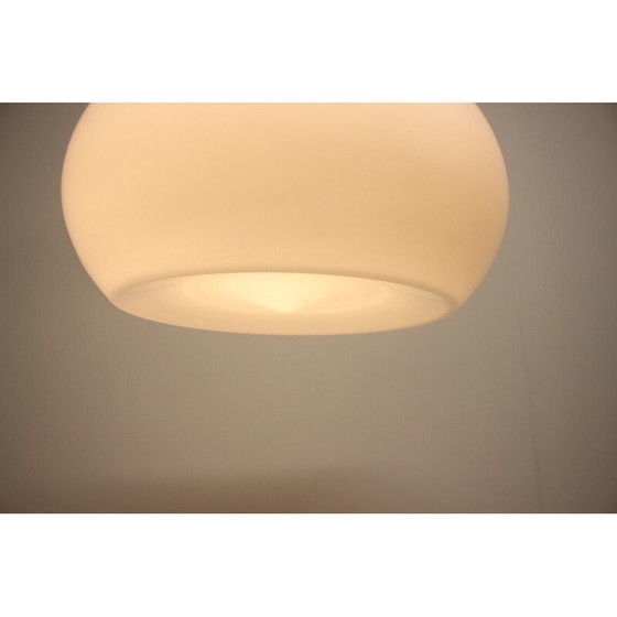 Image 1 of Vintage hanglamp van glas, chroom en metaal, Tsjecho-Slowakije 1960