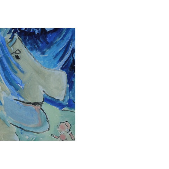 Image 1 of Vintage Sagomöte olieverf op board door Lennart Lilja