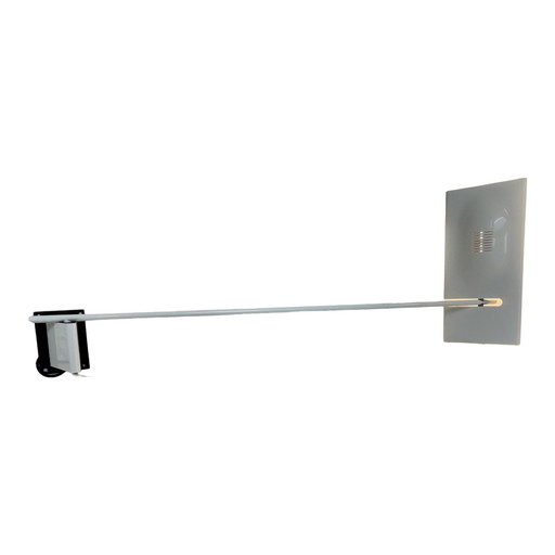 Ca. 1970's - Wandlamp met verstelbare arm en kap - Wit