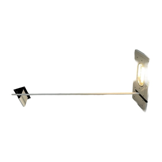 Image 1 of Ca. 1970's - Wandlamp met verstelbare arm en kap - Wit