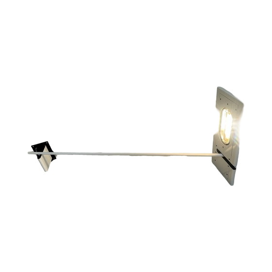 Image 1 of Ca. 1970's - Wandlamp met verstelbare arm en kap - Wit