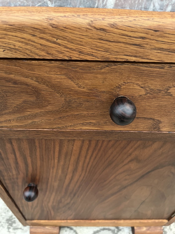 Image 1 of Art Deco Haagse School Kast Met Marmeren Blad 