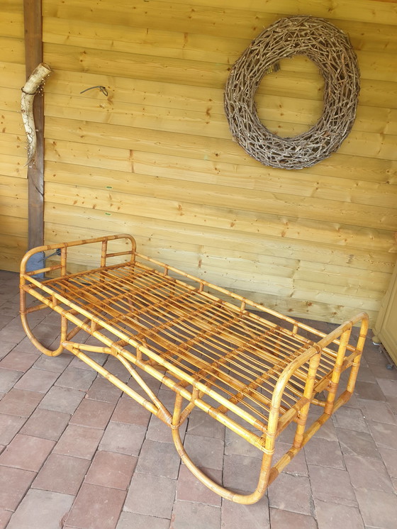 Image 1 of Mooi Ruim Vintage Rotan Foo Phing Daybed Jaren '30