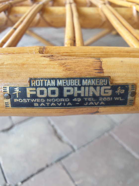 Image 1 of Mooi Ruim Vintage Rotan Foo Phing Daybed Jaren '30