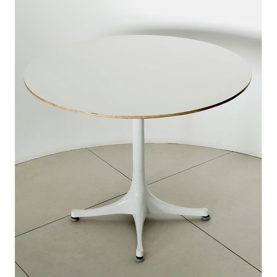 Image 1 of Vintage salontafel model 5452 in wit laminaat en aluminium van George Nelson voor Herman Miller, VS 1960