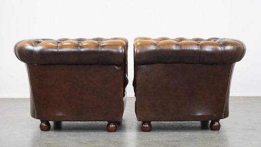 2 x Rundleren Chesterfield Fauteuil