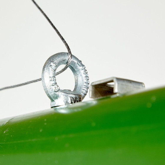 Image 1 of Mid century groene buisvormige industriële lamp, jaren 1980