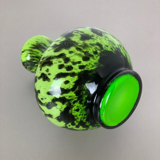 Image 1 of Grote vintage groene Pop Art Opaline Florence vaas Italië 1970