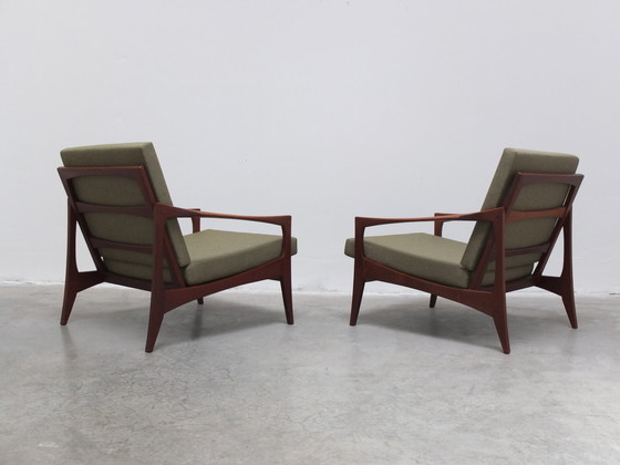 Image 1 of Zeldzaam paar fauteuils van Knoll Antimott, 1950S