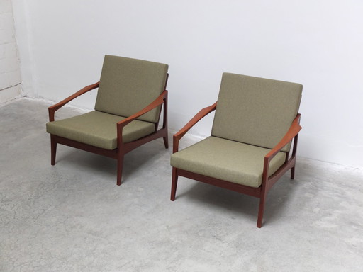 Zeldzaam paar fauteuils van Knoll Antimott, 1950S