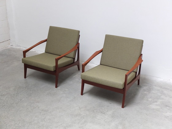 Image 1 of Zeldzaam paar fauteuils van Knoll Antimott, 1950S