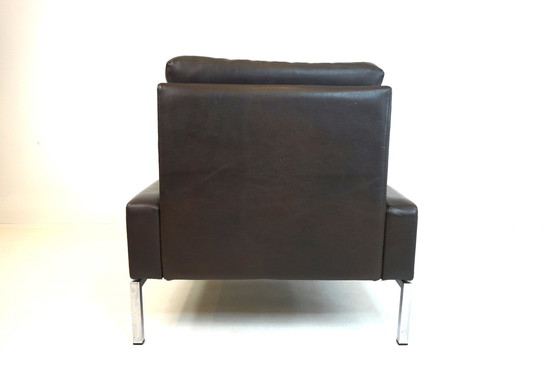 Image 1 of Wilkhahn Serie 800 lederen fauteuil van Hans Peter Piel