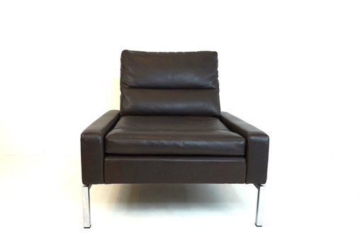 Wilkhahn Serie 800 lederen fauteuil van Hans Peter Piel