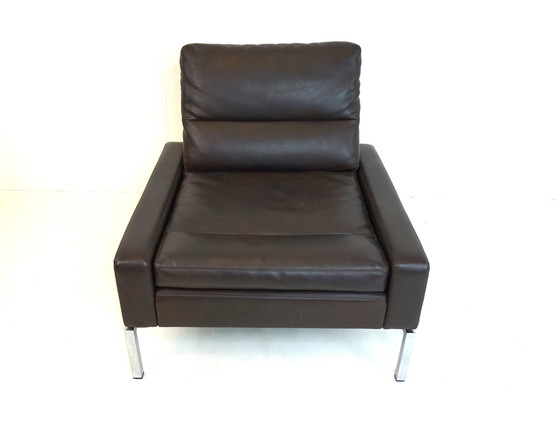 Image 1 of Wilkhahn Serie 800 lederen fauteuil van Hans Peter Piel