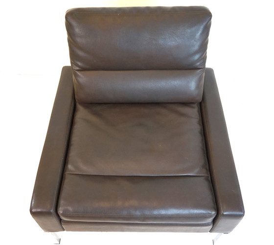 Image 1 of Wilkhahn Serie 800 lederen fauteuil van Hans Peter Piel