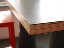 Moooi container high table + 4x Atelier Van Lieshout avl shaker barkruk