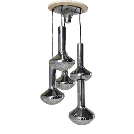 Image 1 of Space age chrome cascade lamp