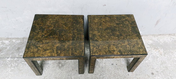 Image 1 of Set of 2 hollywood regency side tables