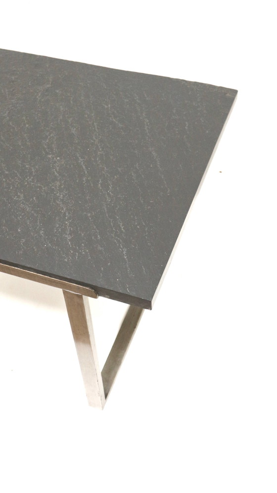 Image 1 of Vintage zware leistenen salontafel gemaakt in de jaren '70