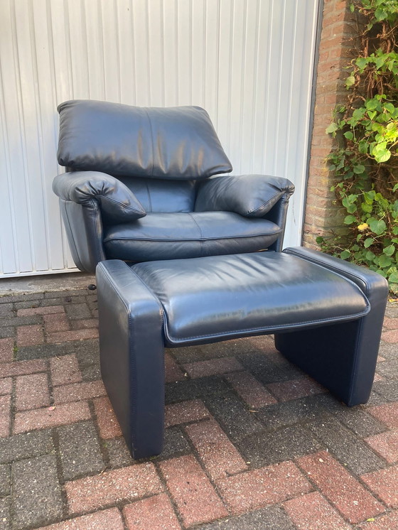 Image 1 of Lederen fauteuil van Leolux