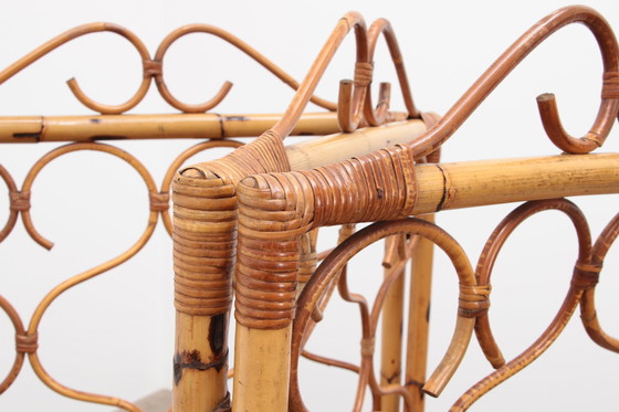 Image 1 of Vintage Rotan kamerscherm of roomdivider gemaakt in Italie 1960