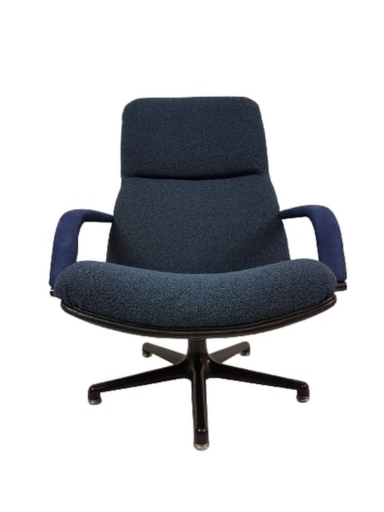 Image 1 of Artifort swivel chair blue | bureaustoel blauw F141