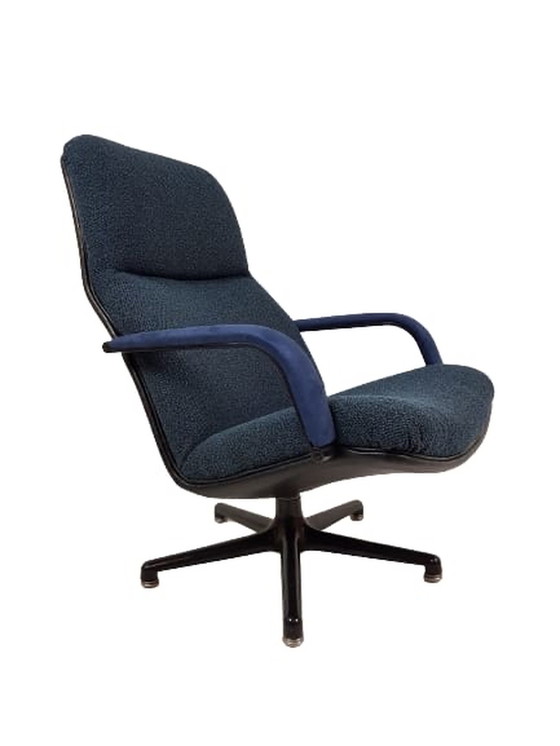 Image 1 of Artifort swivel chair blue | bureaustoel blauw F141