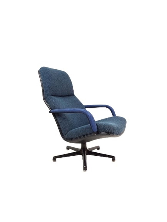 Image 1 of Artifort swivel chair blue | bureaustoel blauw F141