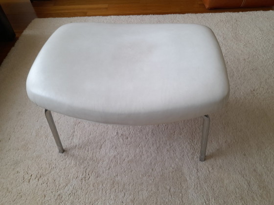 Image 1 of Italiaanse vintage leren hocker